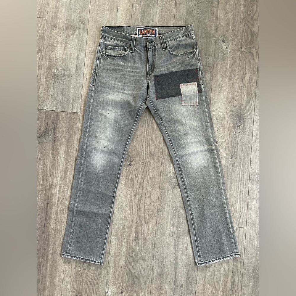 Levis Custom Patchwork Distressed Denim Jeans - image 1